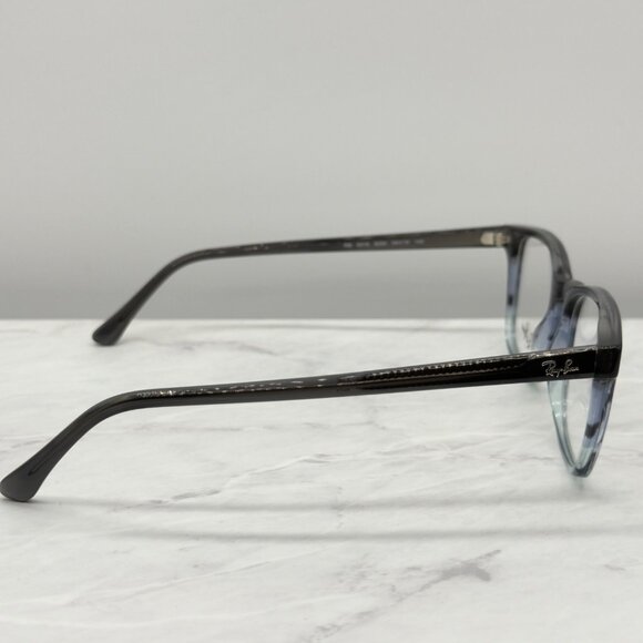 Ray-Ban RB5418 8254 Polished Striped Gray & Blue Square Eyeglasses Frames 56-19 - Picture 7 of 10